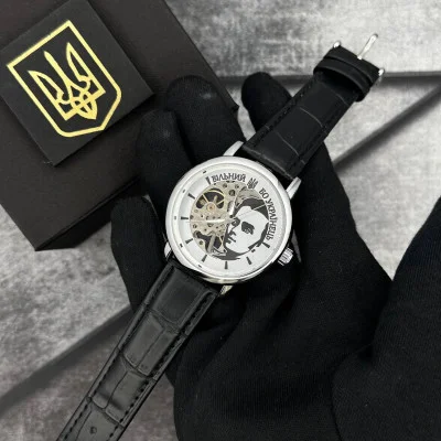 Часы наручные Patriot 022 Silver-Black Mechanic Свободен Украинец