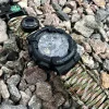 Часы наручные Patriot 005 Трезубец золото Черный Паракордовый ремешок Camo Green + Коробка фото 3