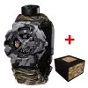 Годинник наручний Patriot 005 Тризуб золото Сірий камуфляж Паракордовий ремінець Camo Green+Коробка фото 2