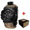 Patriot 005 Трезубец серебро Черный Паракордовый ремешок Desert Camo + Коробка