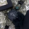 Годинник наручний Patriot 005 Тризуб срібло Чорний Паракордовий ремінець Camo Green + Коробка. фото 3