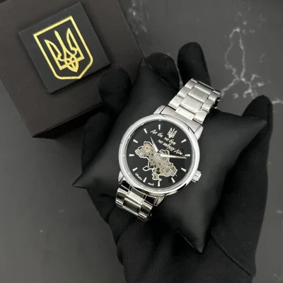 Часы наручные Patriot 022 Silver-Black Mechanic Metall Не забуду Дом
