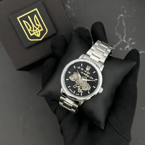 Часы наручные Patriot 022 Silver-Black Mechanic Metall Не забуду Дом фото 3