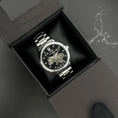 Часы наручные Patriot 022 Silver-Black Mechanic Metall Не забуду Дом