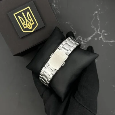 Часы наручные Patriot 022 Silver-Black Mechanic Metall Не забуду Дом