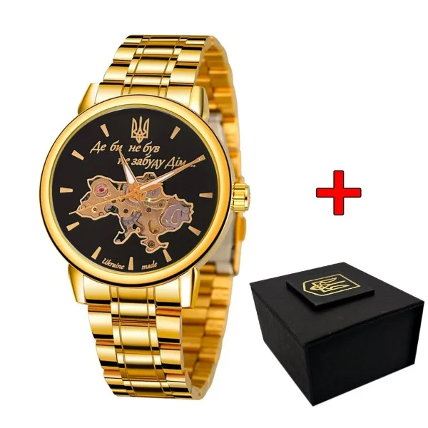 Часы наручные Patriot 022 Gold-Black Mechanic Metall Не забуду Дом фото 1