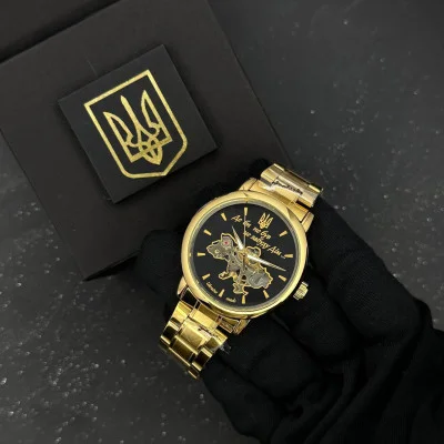 Часы наручные Patriot 022 Gold-Black Mechanic Metall Не забуду Дом