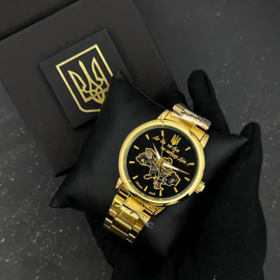 Часы наручные Patriot 022 Gold-Black Mechanic Metall Не забуду Дом