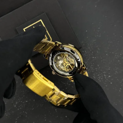 Часы наручные Patriot 022 Gold-Black Mechanic Metall Не забуду Дом