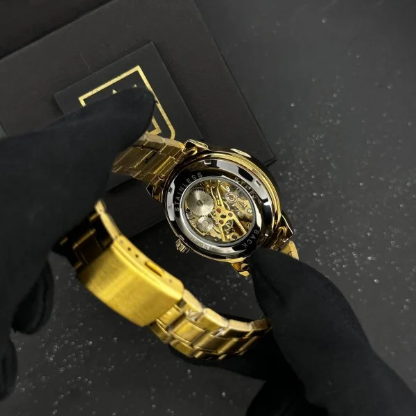 Часы наручные Patriot 022 Gold-Black Mechanic Metall Не забуду Дом фото 5