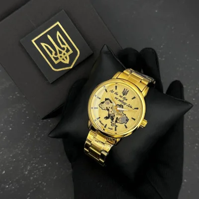 Часы наручные Patriot 022 Gold-Gold Mechanic Metall Не забуду Дом