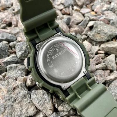 Часы наручные Patriot 005 Трезубец серебро Army Green + Коробка