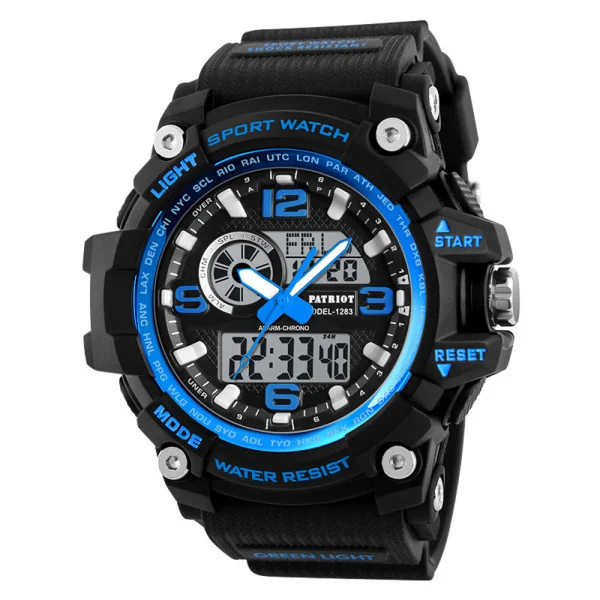 Годинник наручний Patriot 012BU Black-Blue фото 1