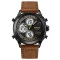 Patriot 017LDKBNWT Dark Brown-White Leather