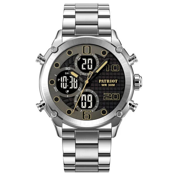 Годинник наручний Patriot 017SSIBK Silver-Black Steel фото 1