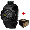 Годинник наручний Patriot 005 Тризуб золото Black Паракордовий ремінець Black + Коробка фото 2