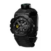 Годинник наручний Patriot 005 Тризуб золото Black Паракордовий ремінець Black + Коробка фото 3