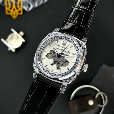Часы наручные Patriot 021-3D Скелетон Не забуду дом Silver-White