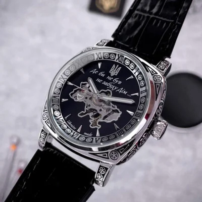 Часы наручные Patriot 021-3D Скелетон Не забуду дом Silver-Black
