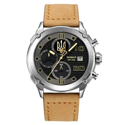 Часы наручные Patriot 016 Трезубец золото Silver Light Brown