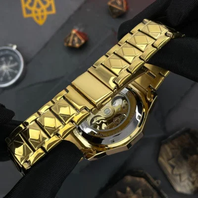 Часы наручные Ukrwatch 024GD Трезубец золото Gold