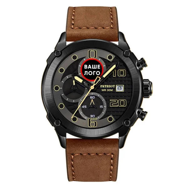 Часы наручные Patriot 016 Ваше Лого Black-Brown фото 3