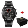 Годинник наручний Patriot 016 Ваше Лого Black-Black Steel фото 2