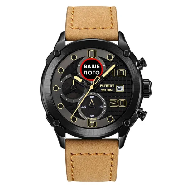 Часы наручные Patriot 016 Ваше Лого Black-Light Brown фото 3