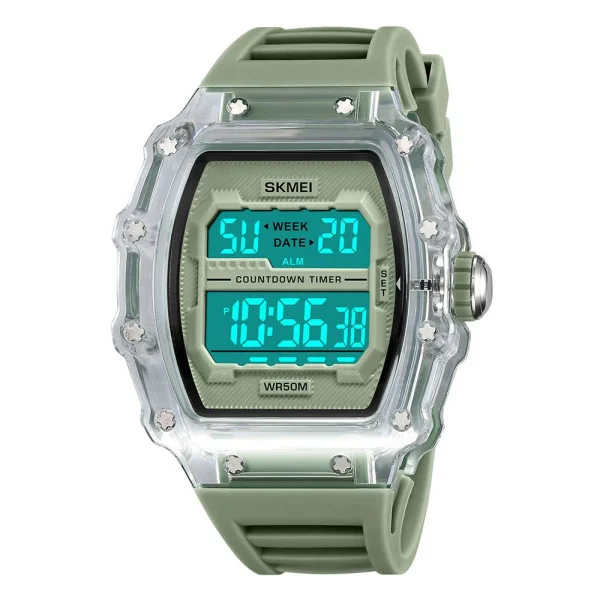 Чоловічий годинник Skmei 2296WTGN White-Green фото 3