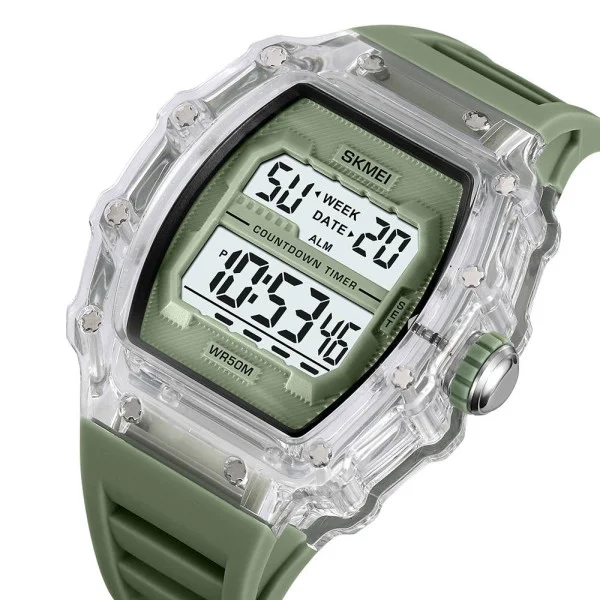 Чоловічий годинник Skmei 2296WTGN White-Green фото 4