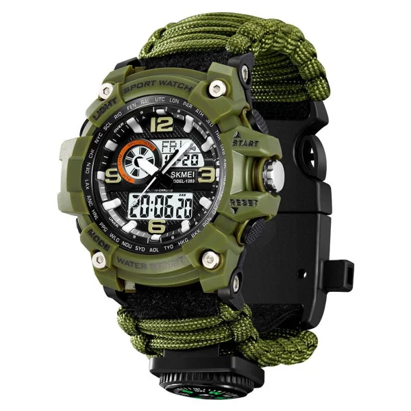 Чоловічий годинник Skmei 1283NAG Army Green фото 1