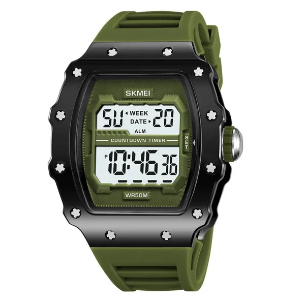 Чоловічий годинник Skmei 2296BKGN Black-Green фото 1