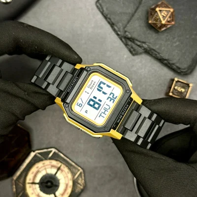 Чоловічий годинник Skmei 2264BKGDWT Black-Gold-White