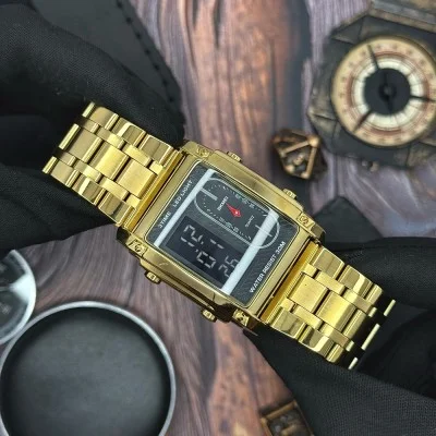 Чоловічий годинник Skmei 1868SGD Gold