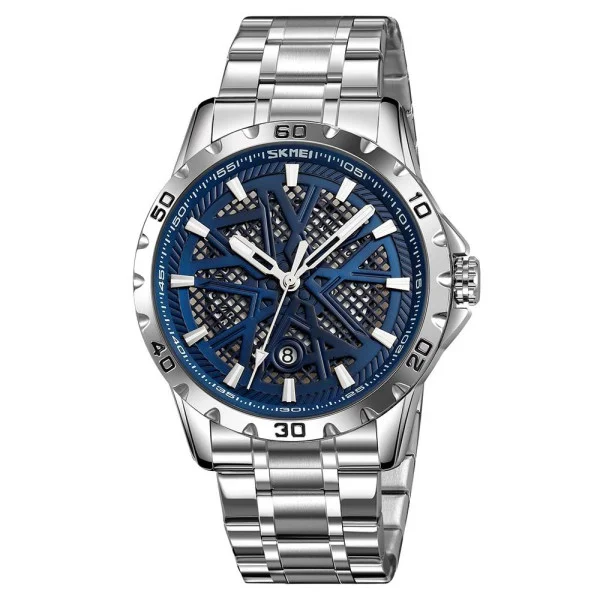 Мужские часы Skmei 9337SIBU Silver-Blue фото 1