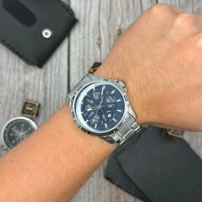 Чоловічий годинник Skmei 9337SIBU Silver-Blue