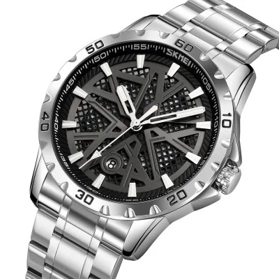 Чоловічий годинник Skmei 9337SIBK Silver-Black