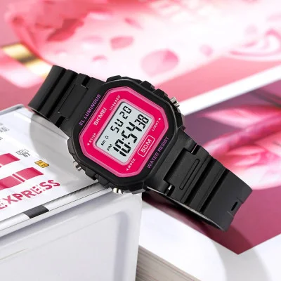 Женские часы Skmei 2326BKRD Black-Rose Red