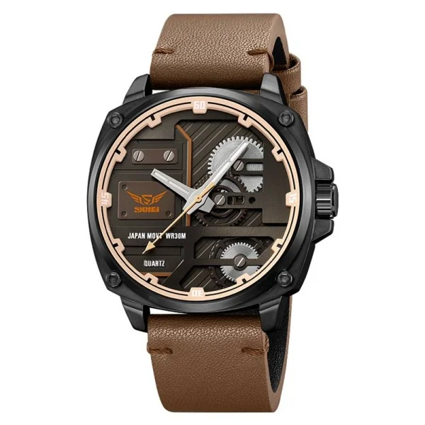 Мужские часы Skmei 2289BKLBN Black-Light Brown фото 1