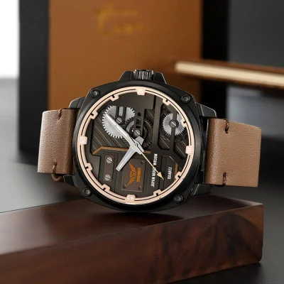 Чоловічий годинник Skmei 2289BKLBN Black-Light Brown