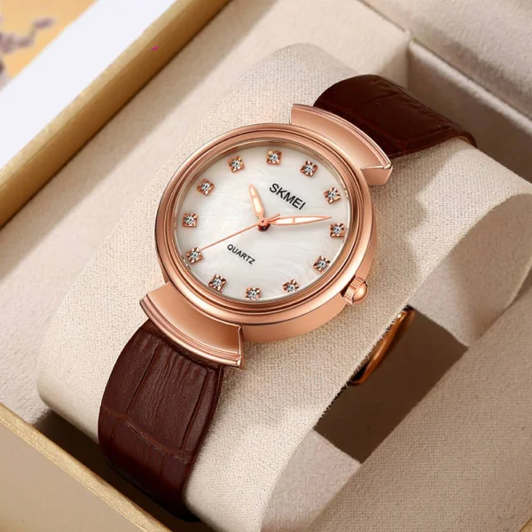 Жіночий годинник Skmei 2165RGWTBN Rose Gold-White-Brown фото 5