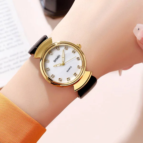 Жіночий годинник Skmei 2165GDWTBK Gold-White-Black фото 4