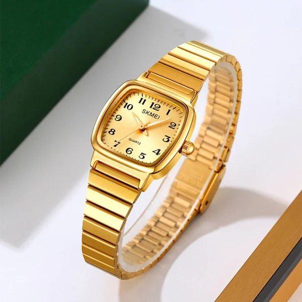 Жіночий годинник Skmei 2292GD-AC Gold Numbers фото 5