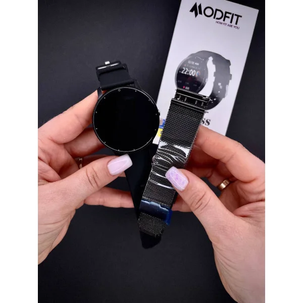 Смарт часы Modfit Business All Black Mesh 41 мм. фото 13