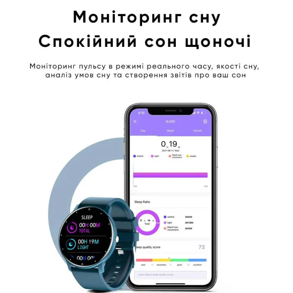 Смарт часы Modfit Business All Black Mesh 41 мм. фото 7