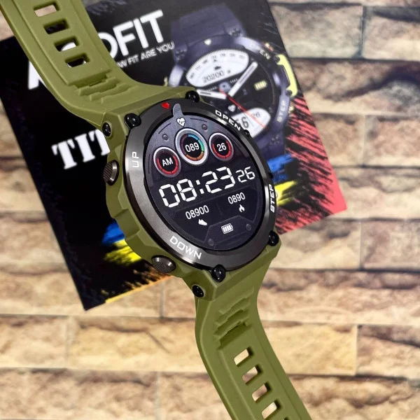 Смарт часы Modfit Titan Army Green 35 мм. фото 5