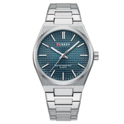 Чоловічий годинник Curren 8439 Silver-Blue