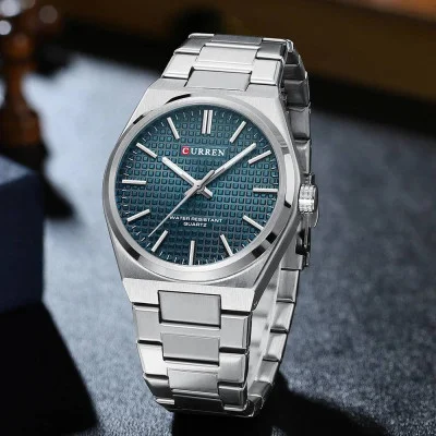 Чоловічий годинник Curren 8439 Silver-Blue