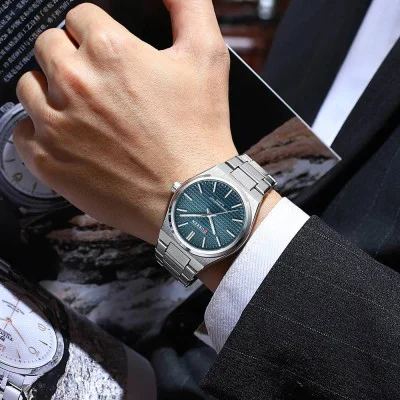Чоловічий годинник Curren 8439 Silver-Blue