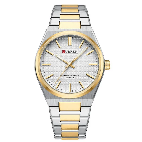 Мужские часы Curren 8439 Silver-Gold-White фото 1